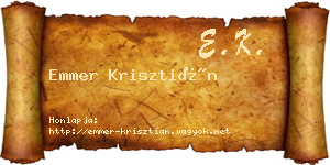 Emmer Krisztián névjegykártya